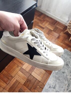 Golden Goose Stardan White Sneakers with Black Star